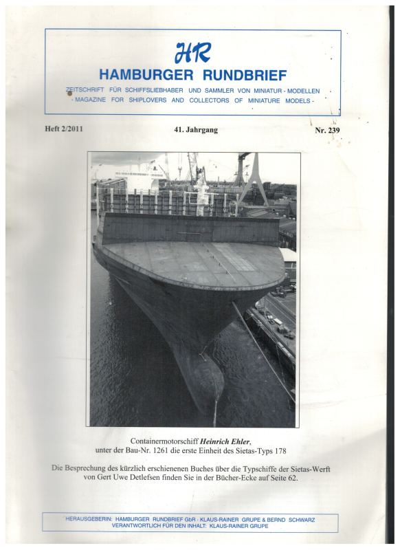 Nr. 239 Heft 2-2011 41.  Jahrgang; Hamburger Rundbrief (1 St.)